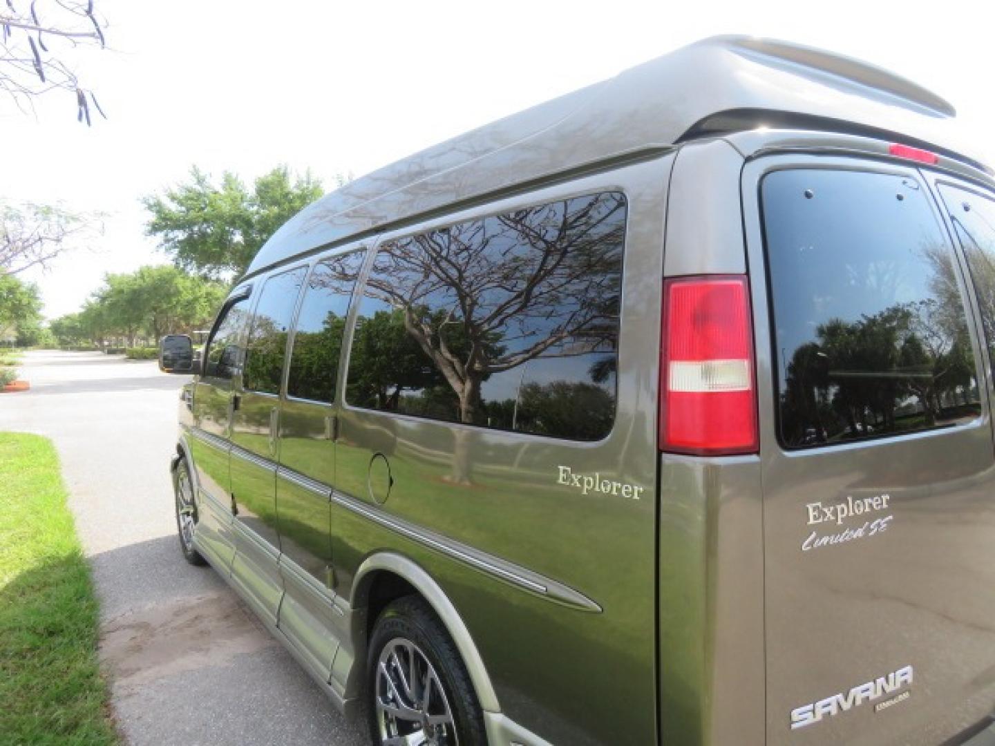 2013 /Beige Two Tone GMC Savana RV G1500 3LT (1GDS7DC45D1) with an 5.3L V8 OHV 16V engine, 4-Speed Automatic transmission, located at 4301 Oak Circle #19, Boca Raton, FL, 33431, (954) 561-2499, 26.388861, -80.084038 - You are looking at a Gorgeous 2013 GMC Savana 1500 High Top Conversion Van Explorer Limited SE Package Handicap Wheelchair Conversion Van with 72K Original Miles, Side Entry Braun Millennium Series Wheelchair Lift, Rubber Floor, Q-Straint Tie Down System, Navigation, Back Up Camera, Huge flat Screen - Photo#30